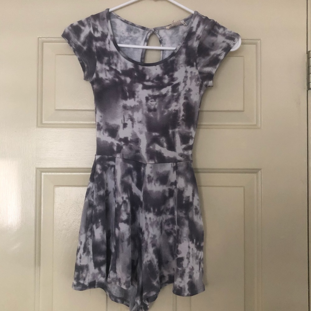 Blue Tie-Dye Romper